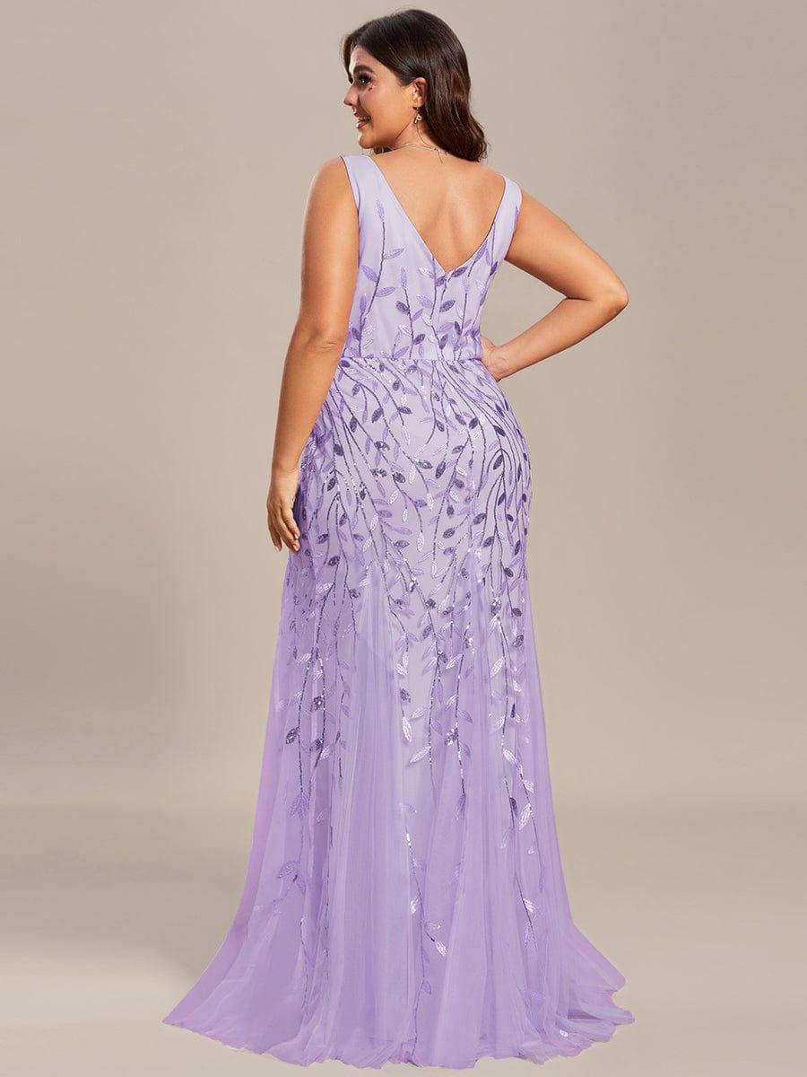 Serena | Fishtail Maxi Dress with Double V-Neck