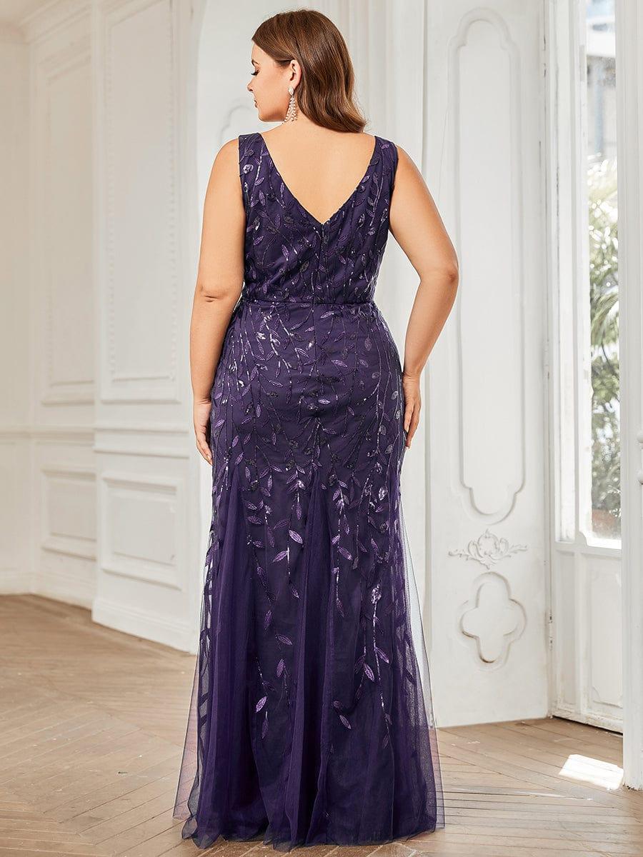 Serena | Fishtail Maxi Dress with Double V-Neck