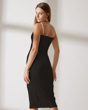 Shea | Textured Fit Prom Midi Dress