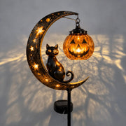 Sheldon Solar Metal Garden Stake Light with Halloween Moon Design – Ideal for Yard or Porch