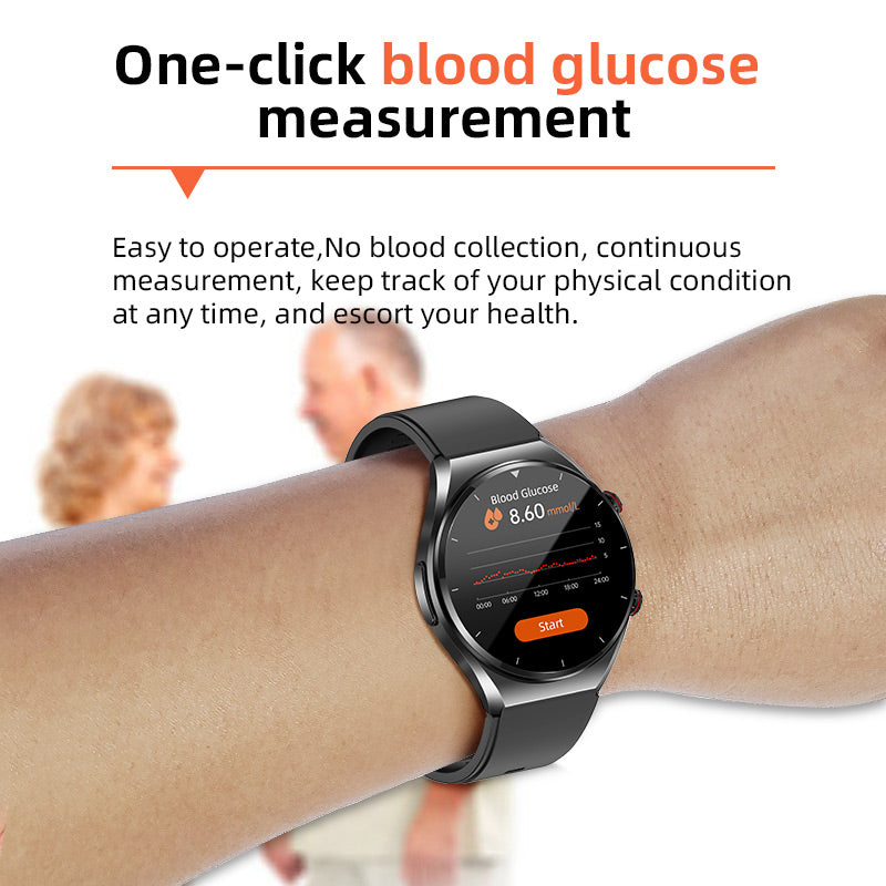 Sleek Health Monitoring Smartwatch with ECG and Blood Pressure – Ideal for Everyday Wear