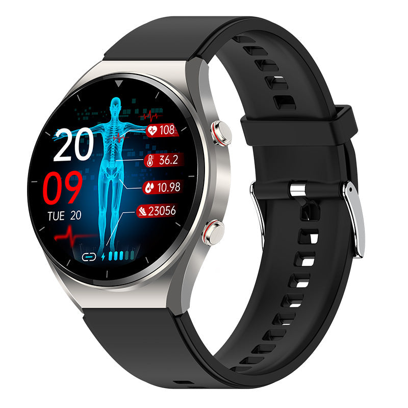 Sleek Health Monitoring Smartwatch with ECG and Blood Pressure – Ideal for Everyday Wear