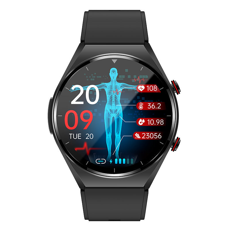 Sleek Health Monitoring Smartwatch with ECG and Blood Pressure – Ideal for Everyday Wear