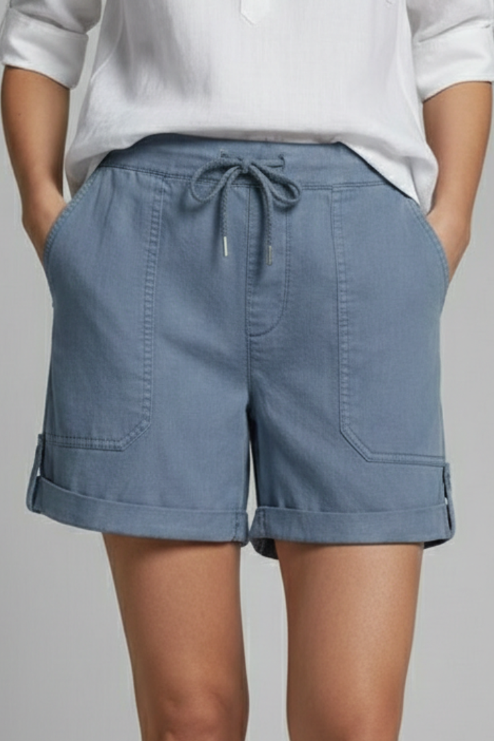 Sloane | Relaxed Fit Drawstring Casual Pocket Shorts