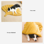 Soft Touch Leaf Design Dog Blanket with Dual Use – Ideal for Living Room or Couch