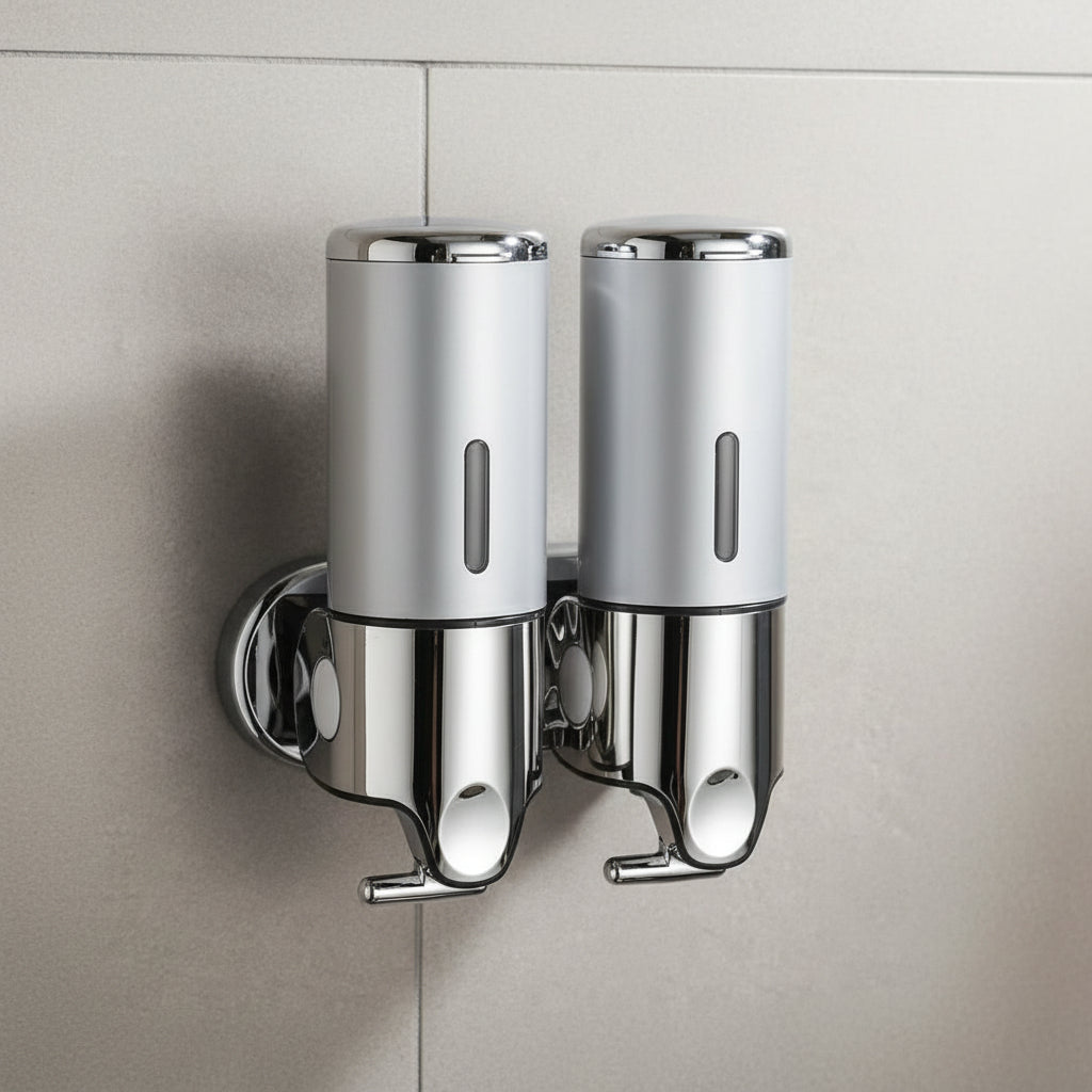 Stainless Steel Wall-Mounted Soap Dispenser with Even Dispensing – Ideal for Bathroom or Kitchen