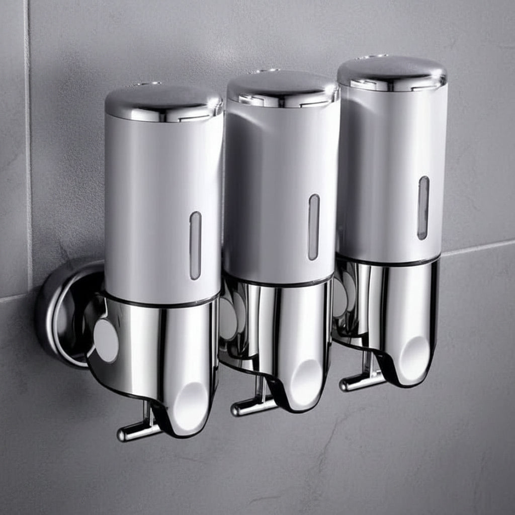 Stainless Steel Wall-Mounted Soap Dispenser with Even Dispensing – Ideal for Bathroom or Kitchen