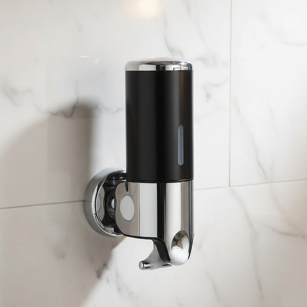 Stainless Steel Wall-Mounted Soap Dispenser with Even Dispensing – Ideal for Bathroom or Kitchen