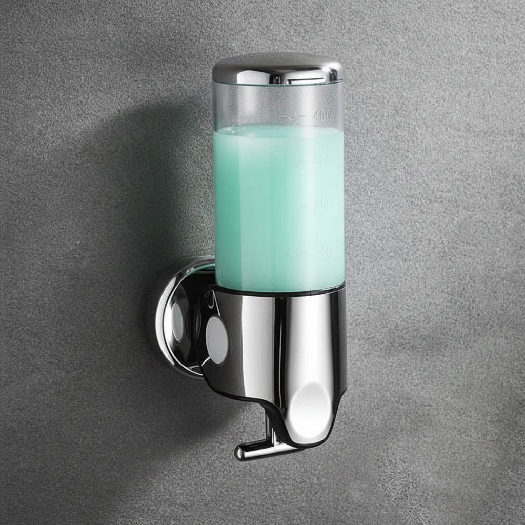 Stainless Steel Wall-Mounted Soap Dispenser with Even Dispensing – Ideal for Bathroom or Kitchen