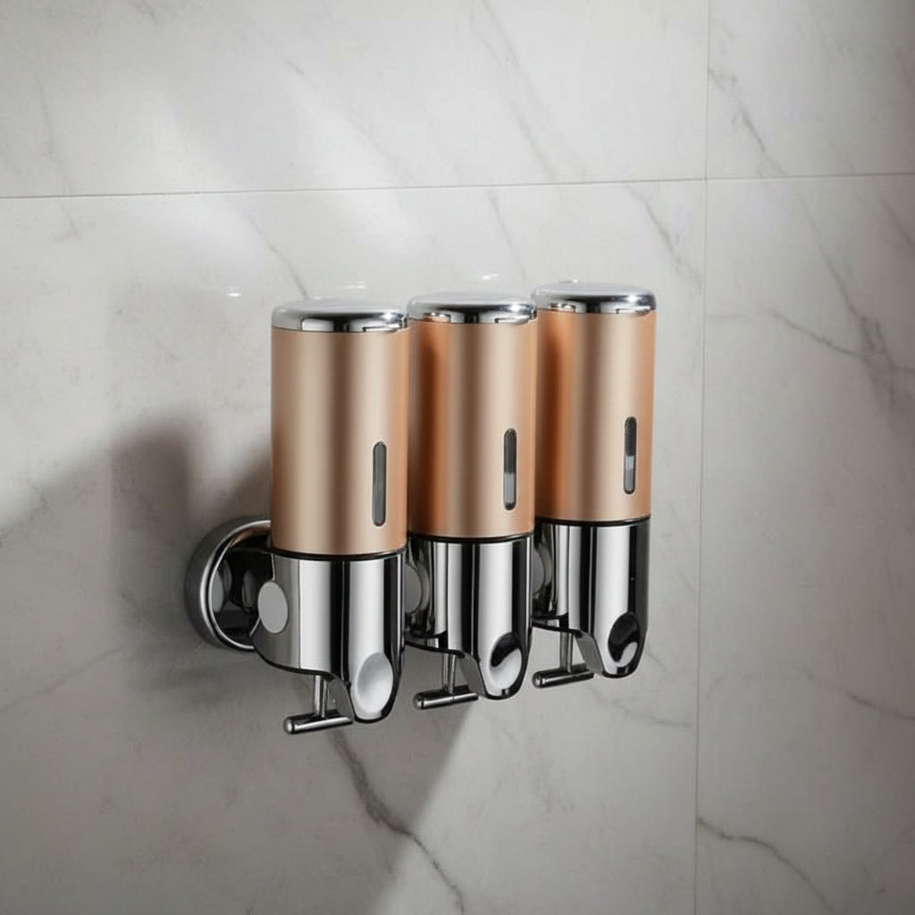 Stainless Steel Wall-Mounted Soap Dispenser with Even Dispensing – Ideal for Bathroom or Kitchen