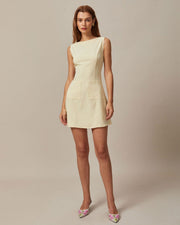 Stella | Sleeveless Boat Neck Cutout Summer Dress