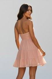 Stevie | Halter Fit Tiered Mini Dress