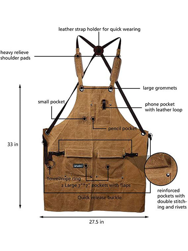 Summer | Durable Waxed Canvas Work Apron