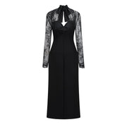 Sydney | Fitted Lace Panel Maxi Dress Concert Outfit
