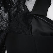 Sydney | Fitted Lace Panel Maxi Dress Concert Outfit