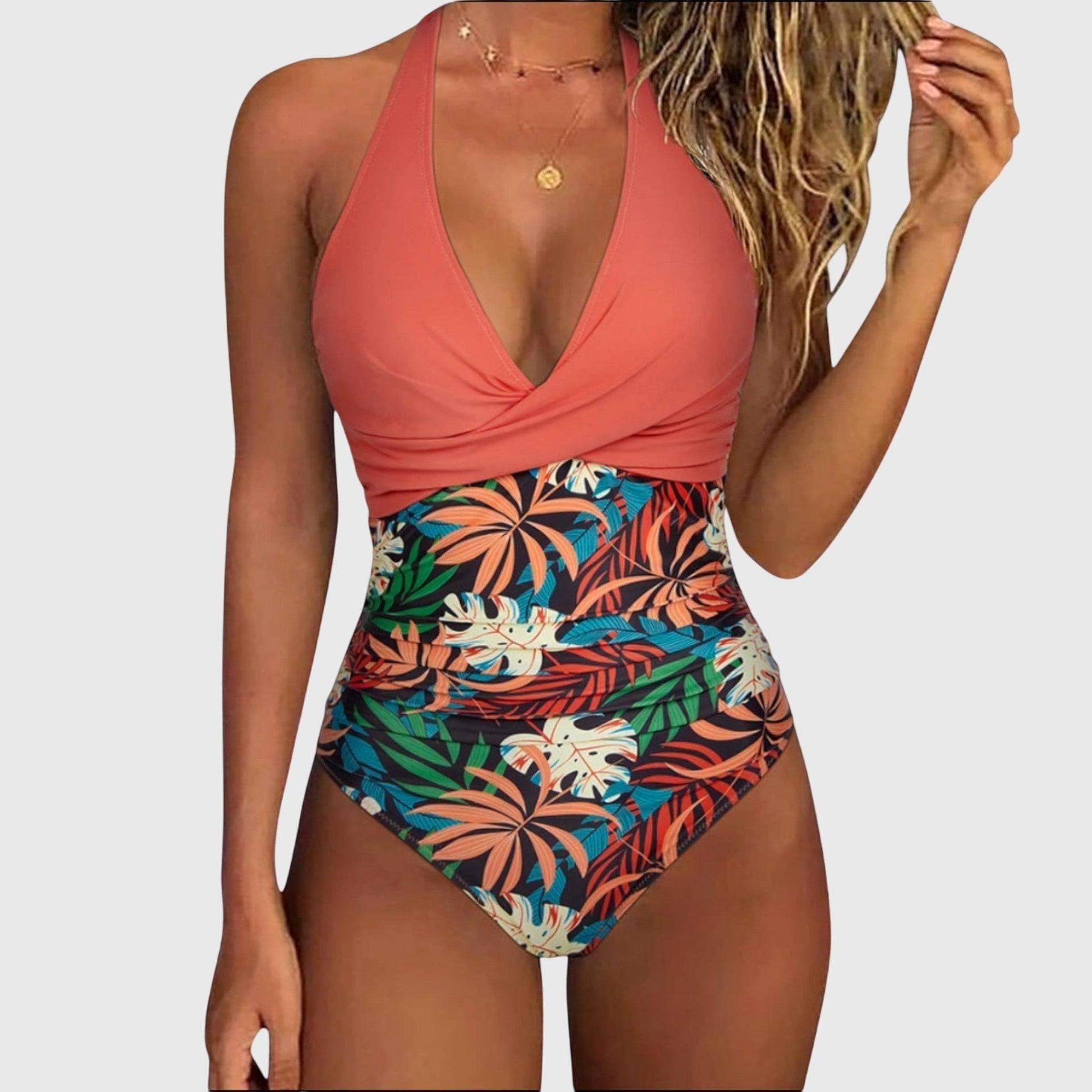 Sylvie | V-Neck Floral One-Piece Swimsuit