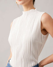 Tamara | Slim Fit Mock Neck Holiday Clothes Tank Top