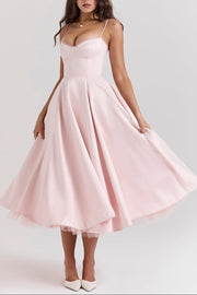 Tilly | Fitted Velvet Wedding Guest Midi Dress