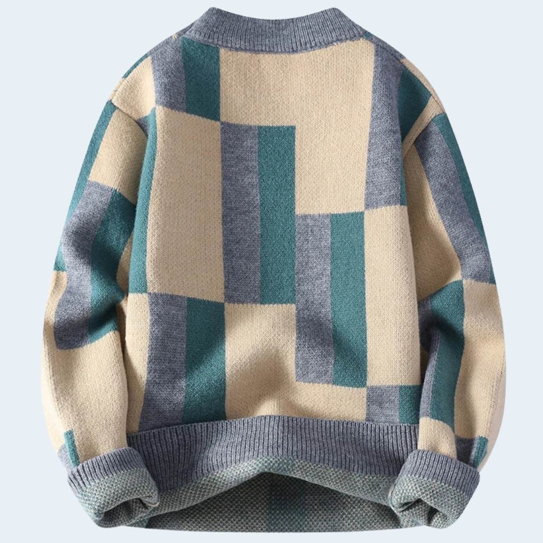 Biruvi | Men’s Cable Knit Sweater Soft Warm Lightweight Knitwear