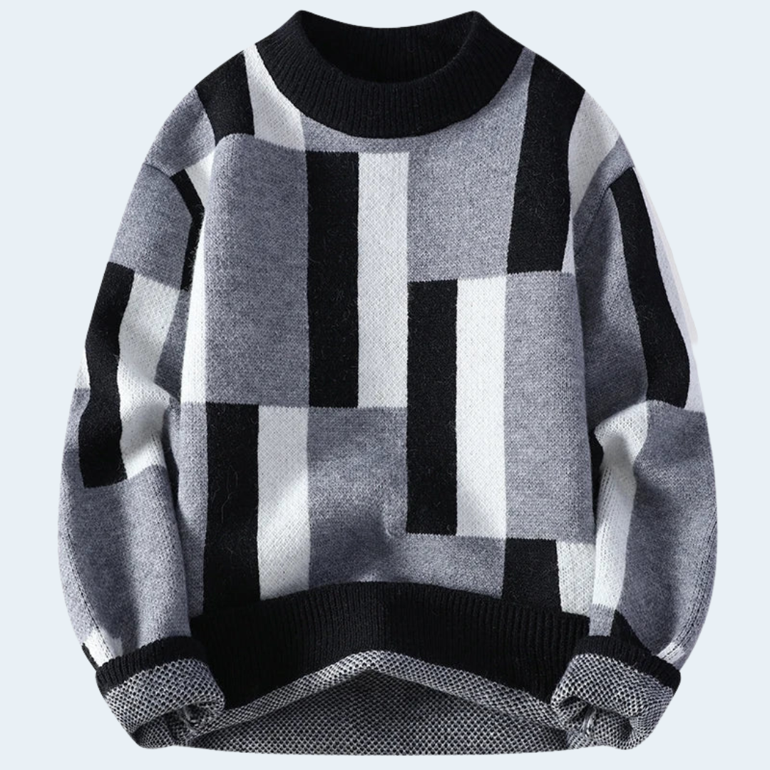 Biruvi | Men’s Cable Knit Sweater Soft Warm Lightweight Knitwear