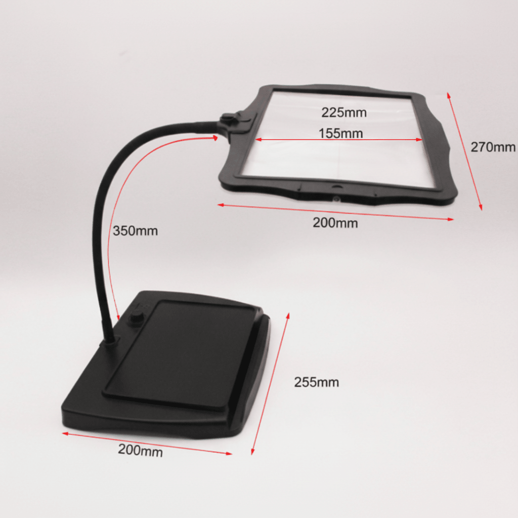 Tuscany LED Table Magnifier with Flexible Arm and 3x Lens – Ideal for Desk or Craft Work