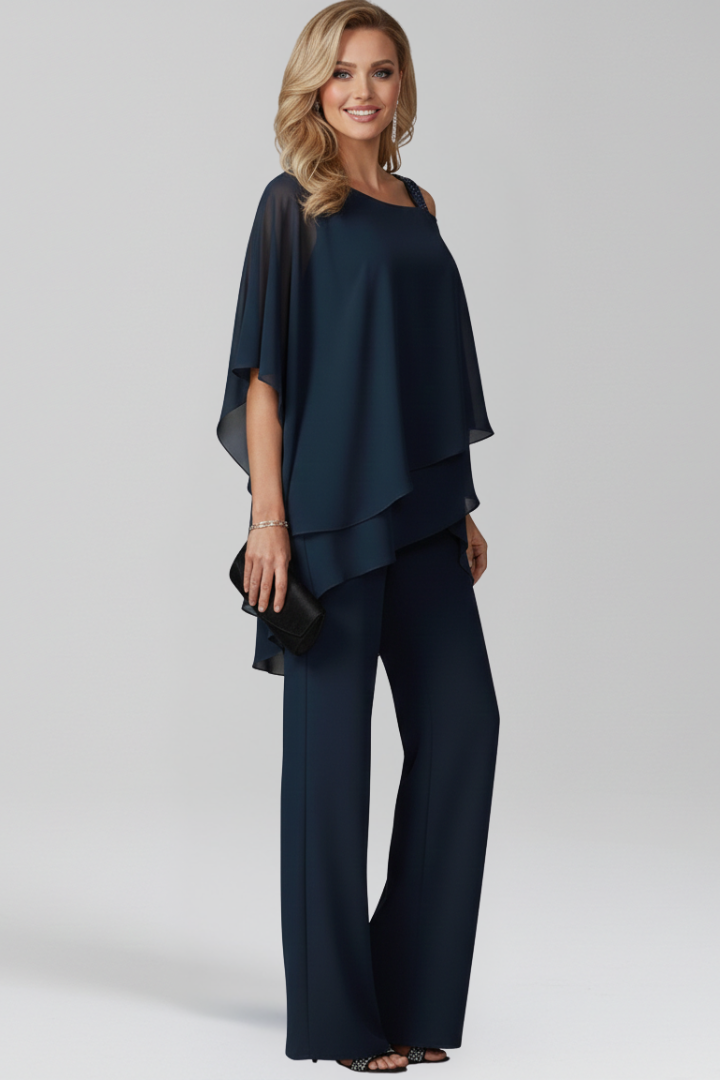 Unity | Relaxed Fit Cold-Shoulder Wide-Leg Jumpsuit