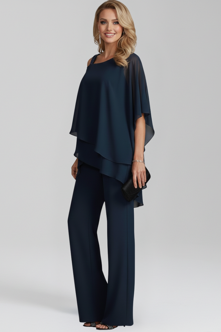 Unity | Relaxed Fit Cold-Shoulder Wide-Leg Jumpsuit