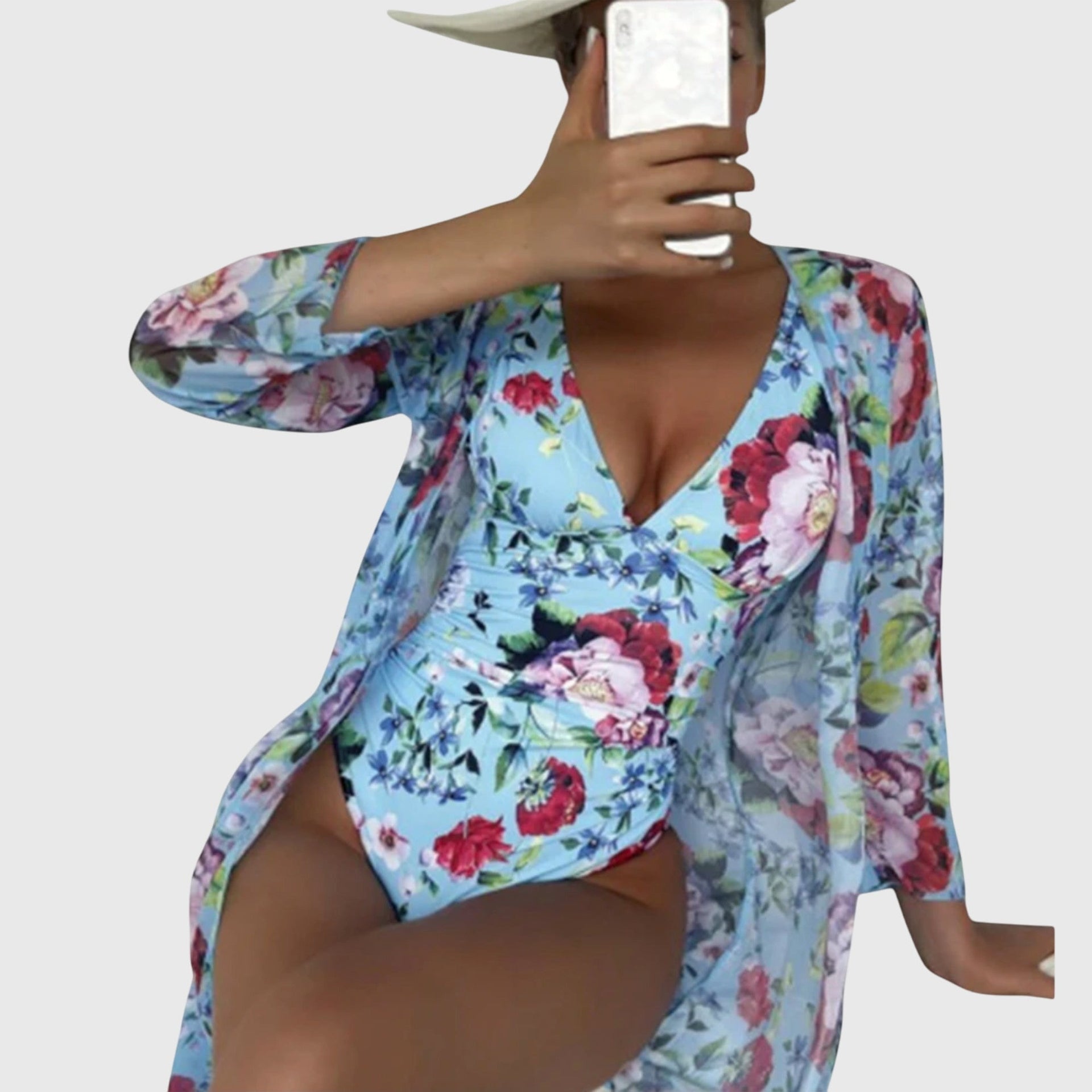 Vienna | Floral Print Two-Piece Swimsuit Set