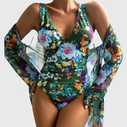 Vienna | Floral Print Two-Piece Swimsuit Set