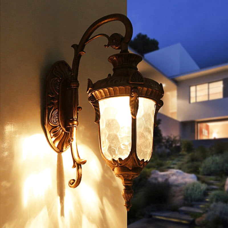Vintage Metal Wall Sconce with Ambient Light – Ideal for Outdoor Spaces by Milton