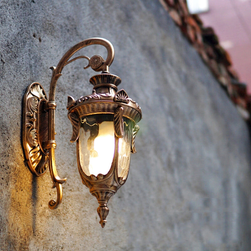 Vintage Metal Wall Sconce with Ambient Light – Ideal for Outdoor Spaces by Milton