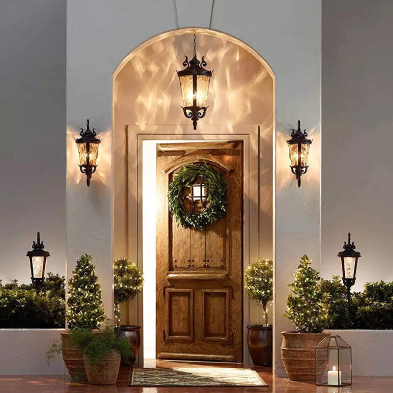Vintage Metal Wall Sconce with Ambient Light – Ideal for Outdoor Spaces by Milton