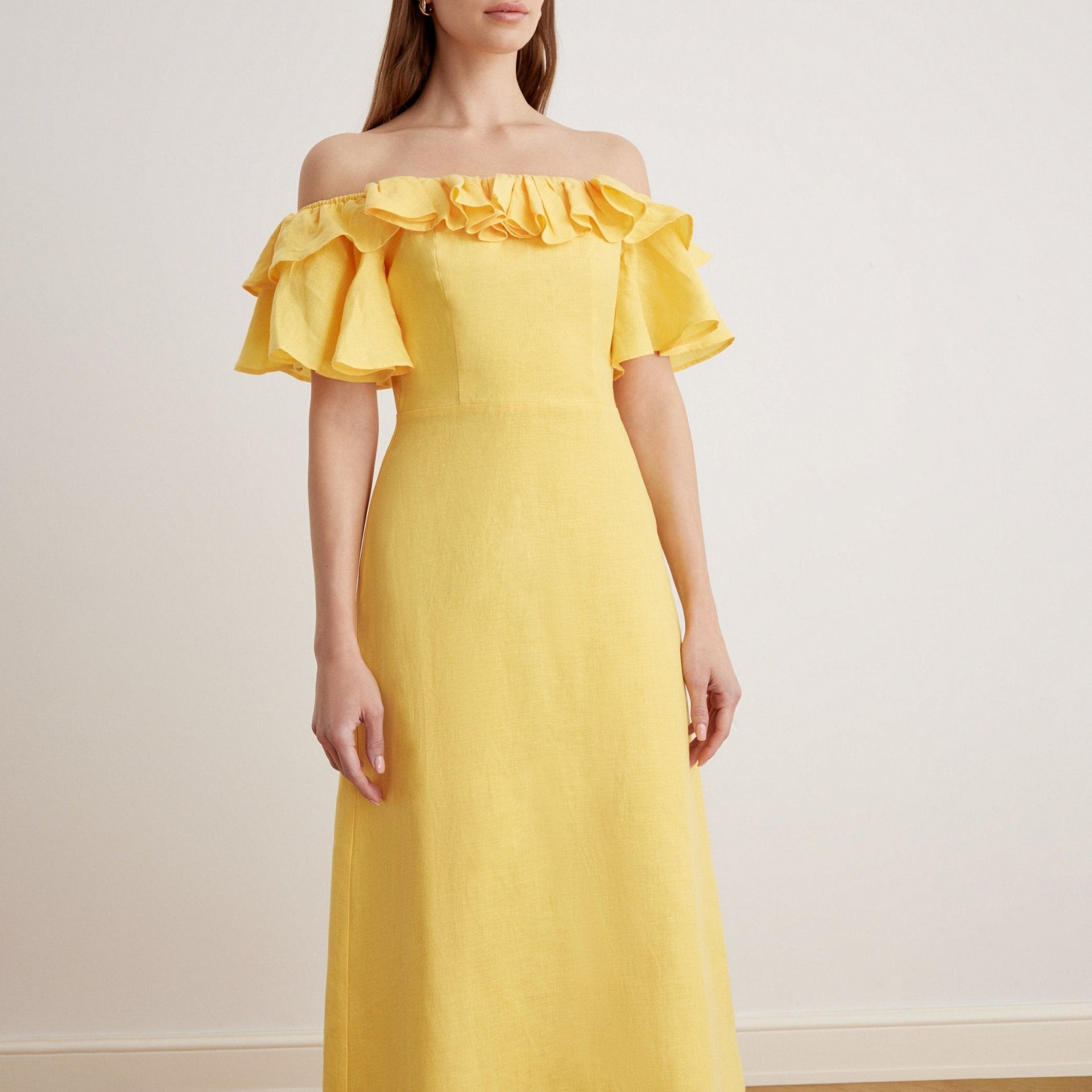 Viola | Relaxed Fit Off Shoulder Frill Summer Dress