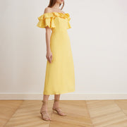 Viola | Relaxed Fit Off Shoulder Frill Summer Dress
