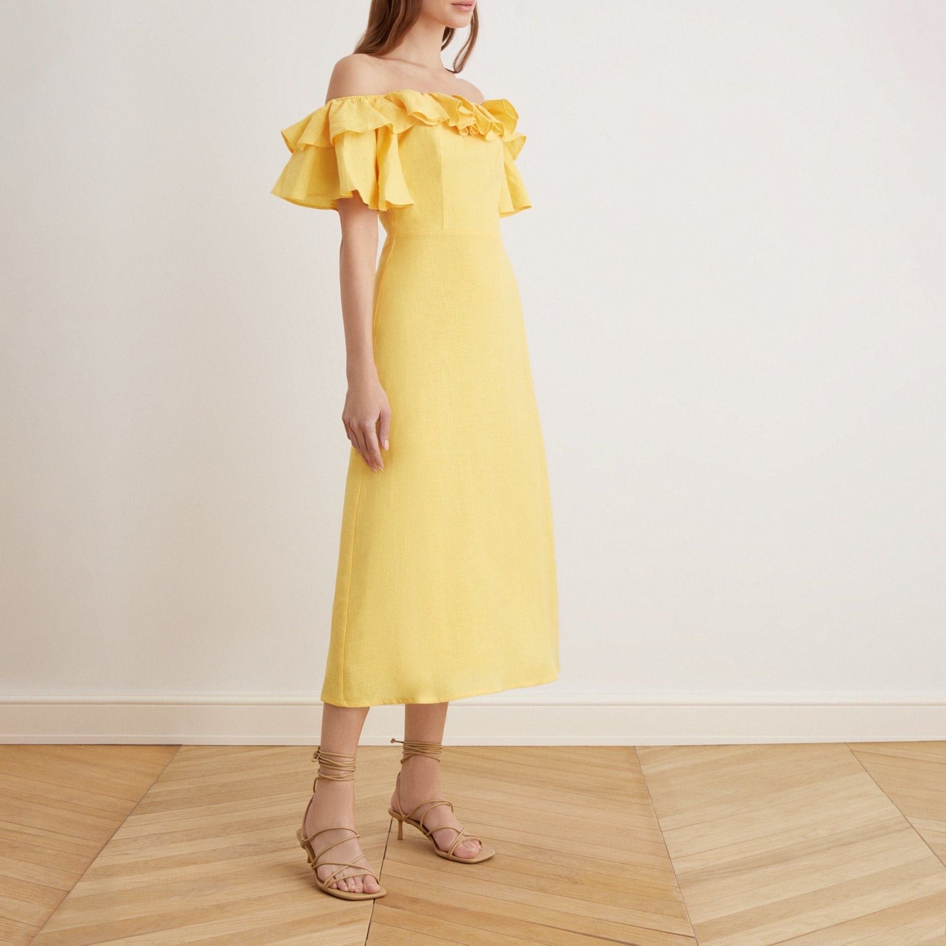 Viola | Relaxed Fit Off Shoulder Frill Summer Dress