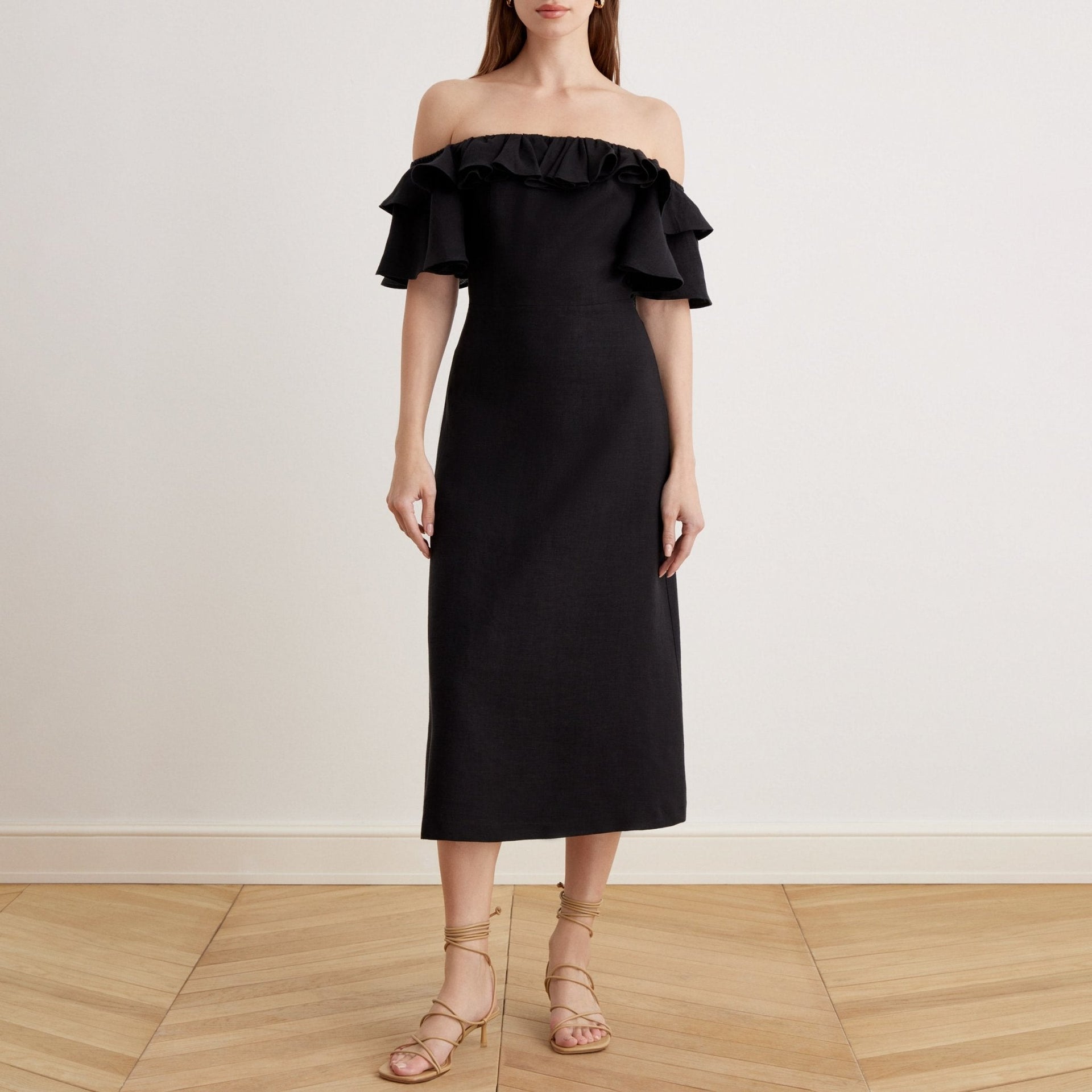 Viola | Relaxed Fit Off Shoulder Frill Summer Dress