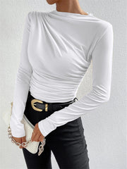 Virginia | Ruched Long Sleeve Holiday Clothes Shirt