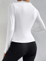Virginia | Ruched Long Sleeve Holiday Clothes Shirt