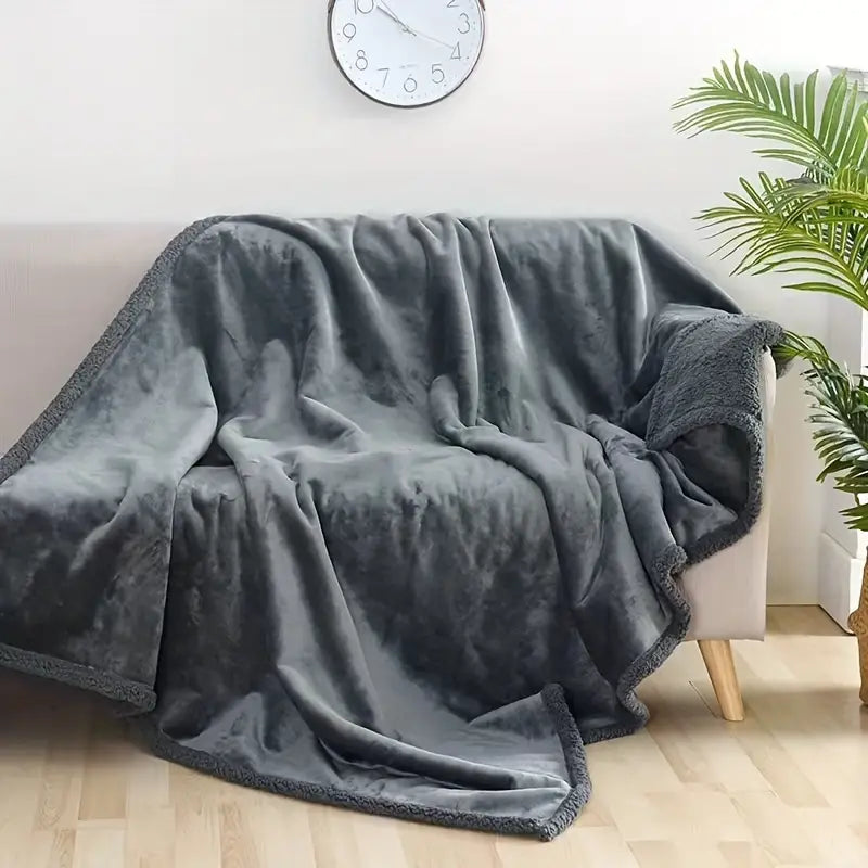 Waterproof Fleece Blanket with Soft Texture – Ideal for Couples or Outdoor Use