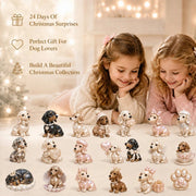 Wooden Dachshund Advent Calendar with 24 Collectible Ornaments – Ideal for Holiday Decor