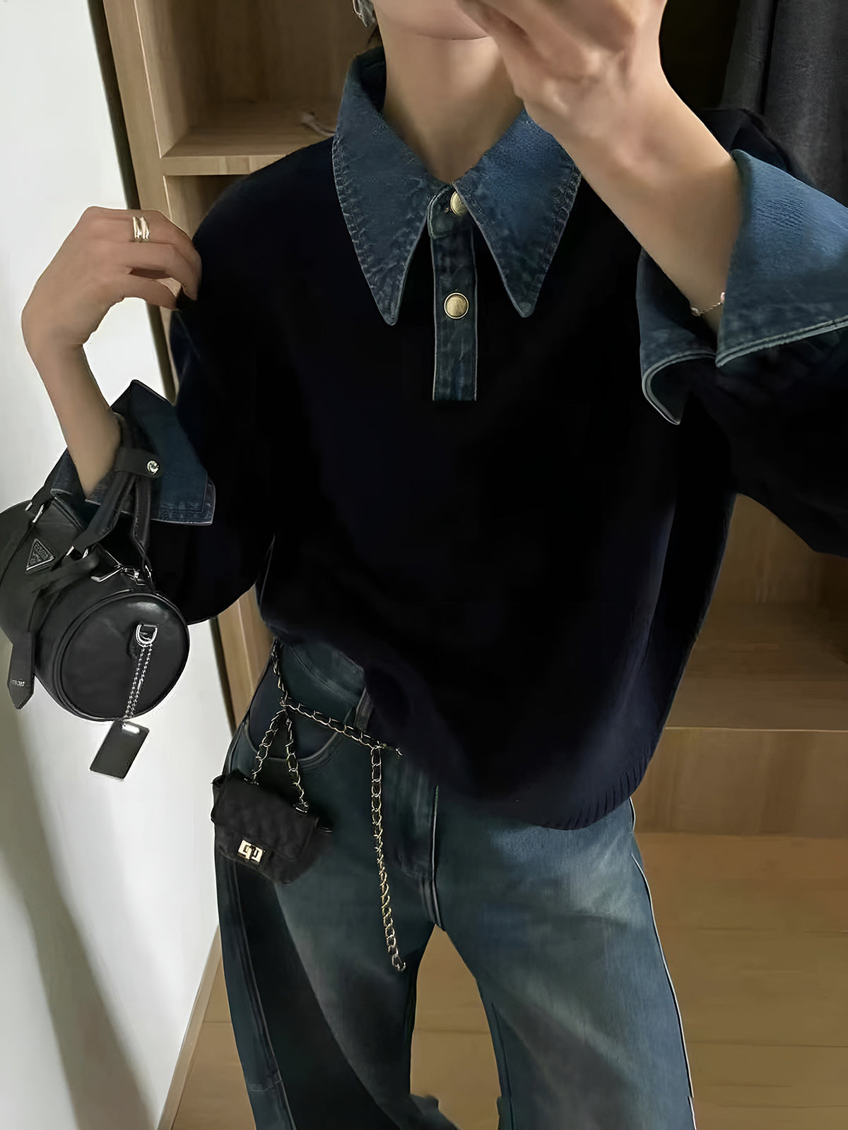 Zara | Panel Lapel Holiday Clothes Sweater